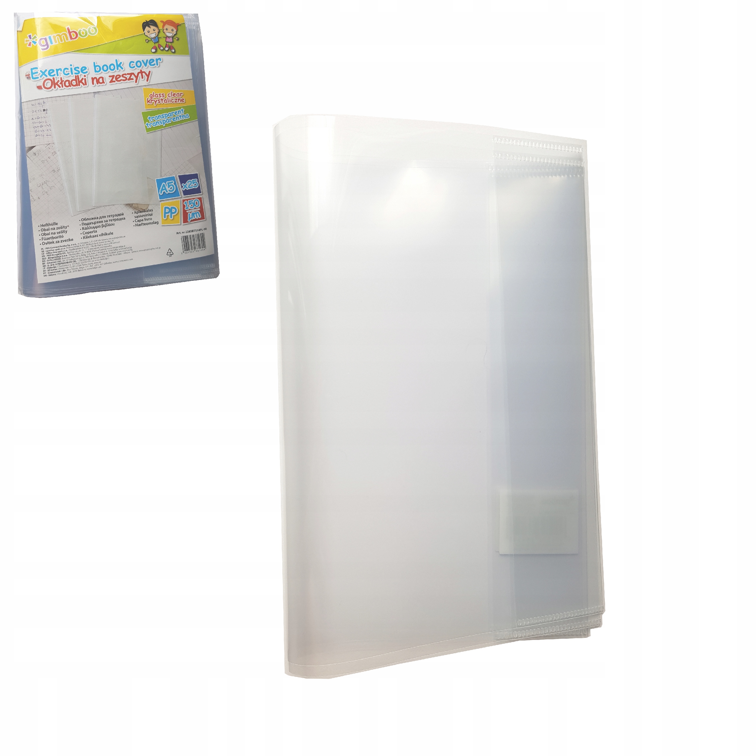 OKŁADKA NA ZESZYT A5 KRYSTALICZNA TRANSPARENTNA 25