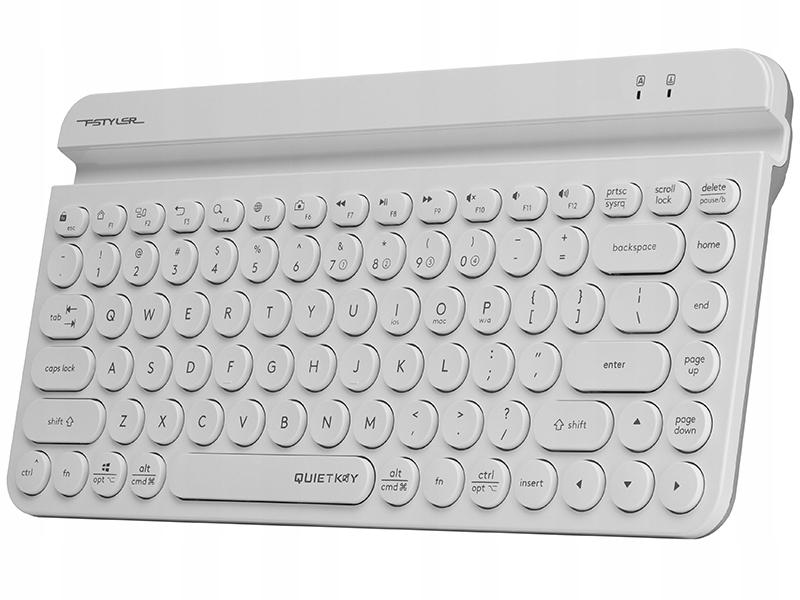 Klávesnice A4TECH FBK30 Bílá Bezdrátová Bluetooth Rf 2.4 GHz Tichá