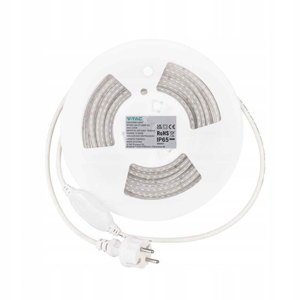 V-tac Led páska 230V rukáv IP65 120LED/m 10,5W/m role 10mb VT-2835