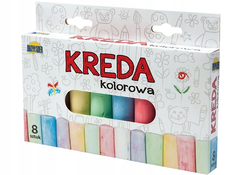 KOLOROWA GRUBA KREDA CHODNIKOWA DROMADER 8 SZT
