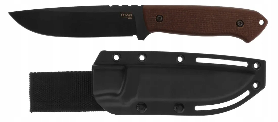 Nóż survivalowy z kaburą Za-Pas Ultra Outdoor Brown Micarta Cerakote Nvm