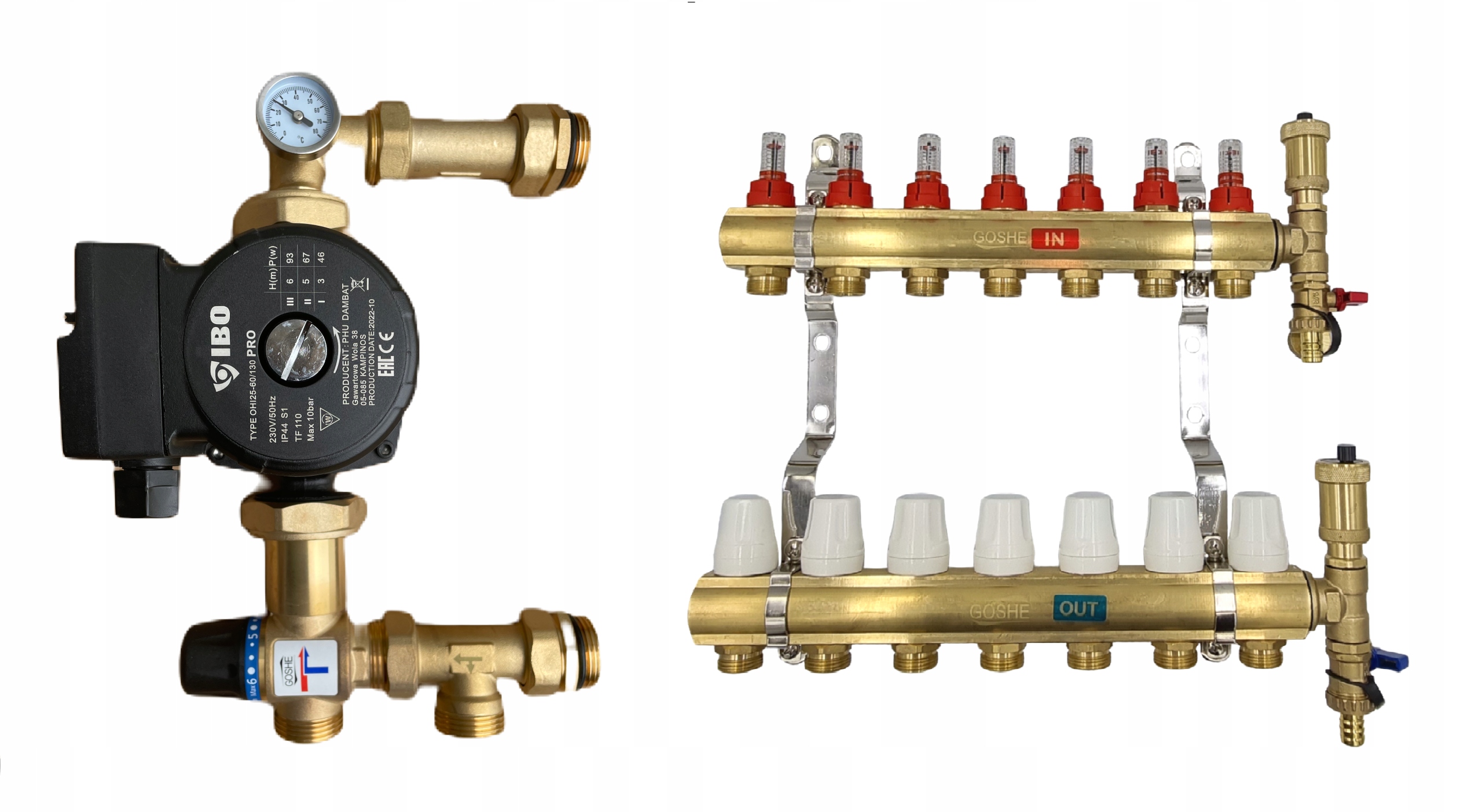 Rozdeľovač Podlahy 7 Čerpacia Skupina Pro Goshe