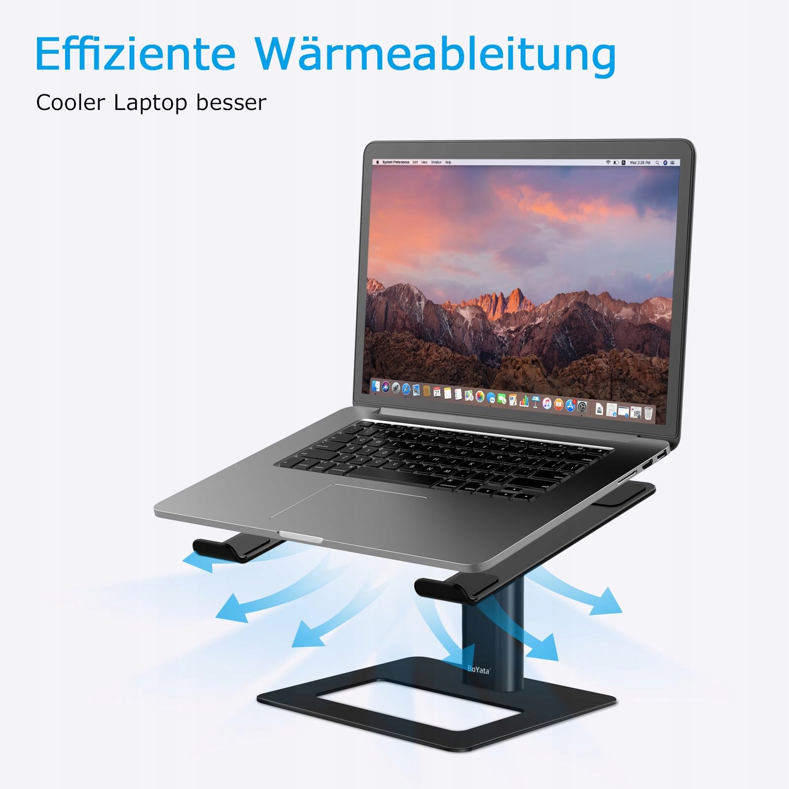 BOYATA Stojak Na Laptopa Regulowany Aluminiowy — miniatura 5