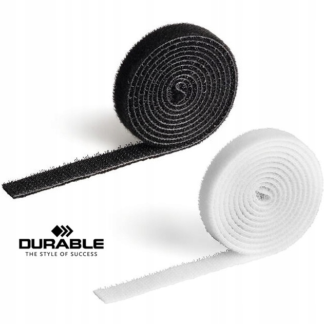 Taśma do kabli Durable Cavoline Grip 10mm/1m, Biały Durable