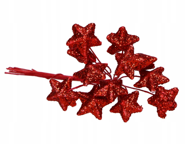 

Gwiazdki brokatowe małe czerwone 144 szt