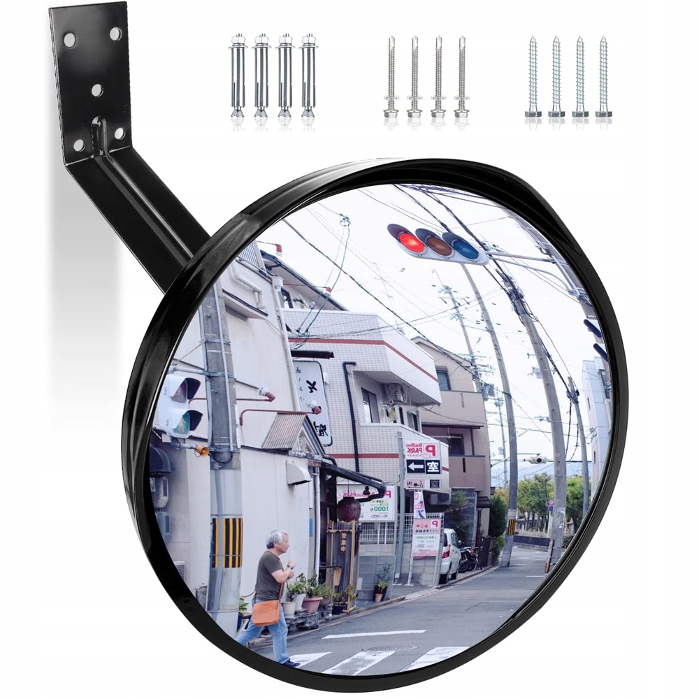 Zrcadlo Upevněné 40 CM, Konvexní Skladovací Zrcátko