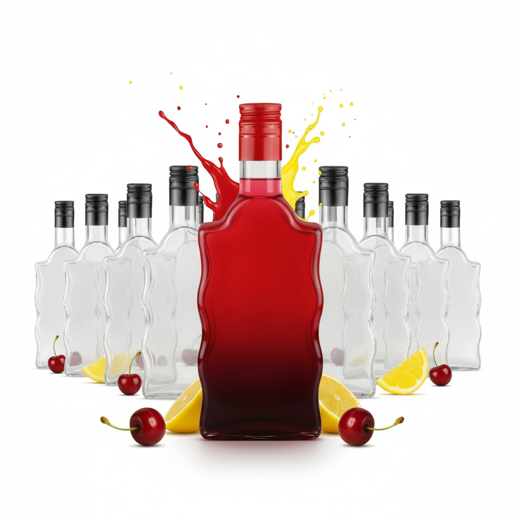 20X Lahve Fala 500 ml Šroubovací Víčko Na Bimber Likéry Víno Šťáva Likéry 0,5 l