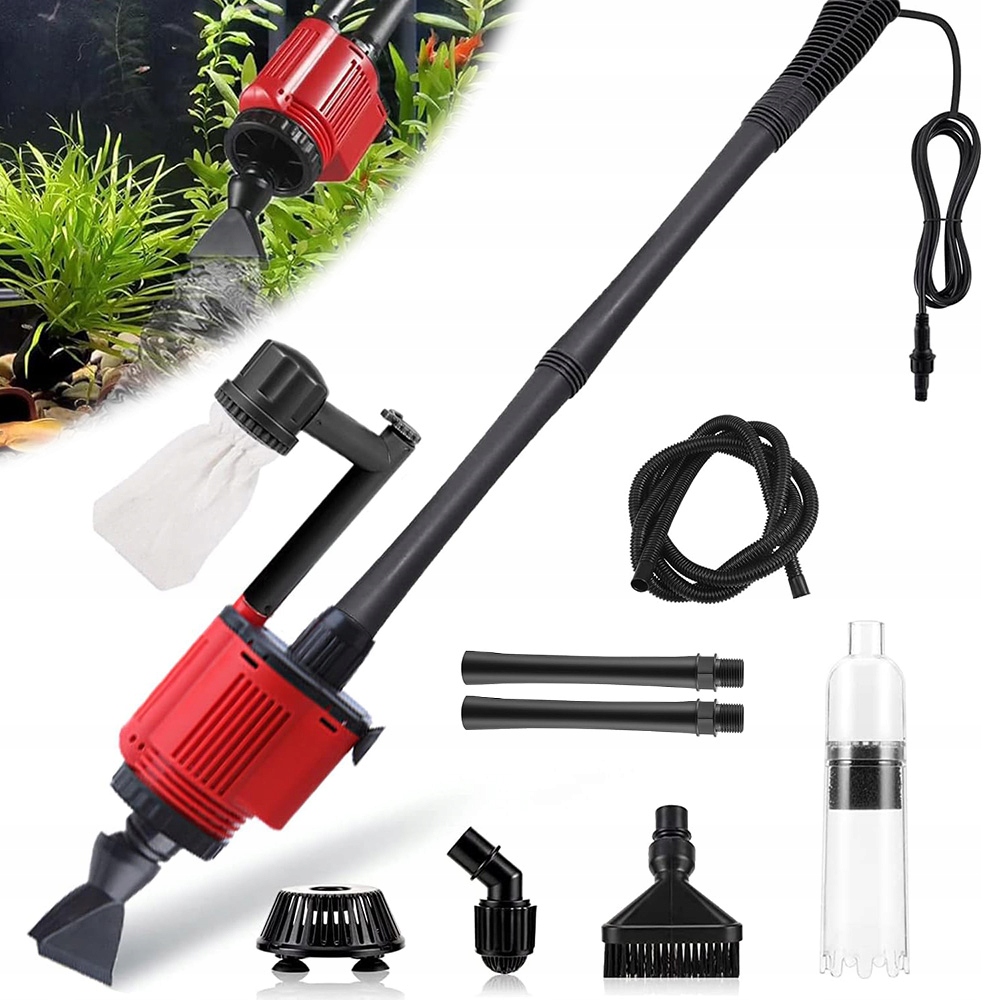 6V1 Elektrický Vysavač Pro Akvárium Čištění 1800L/H 28W Sada