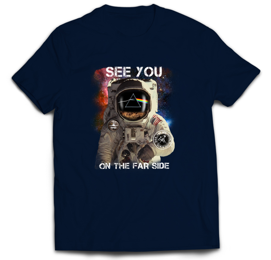 

Tshirt Astronauta Pink Dark Side Rock Grafika 4XL