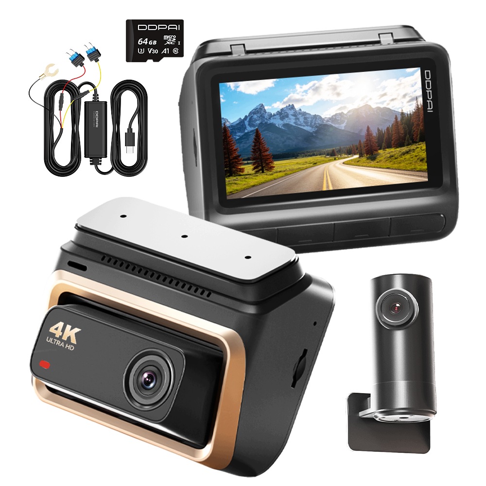 Wideorejestrator Ddpai Z60 Pro Kamera Samochodowa +tylna+hardwire KIT+64GB