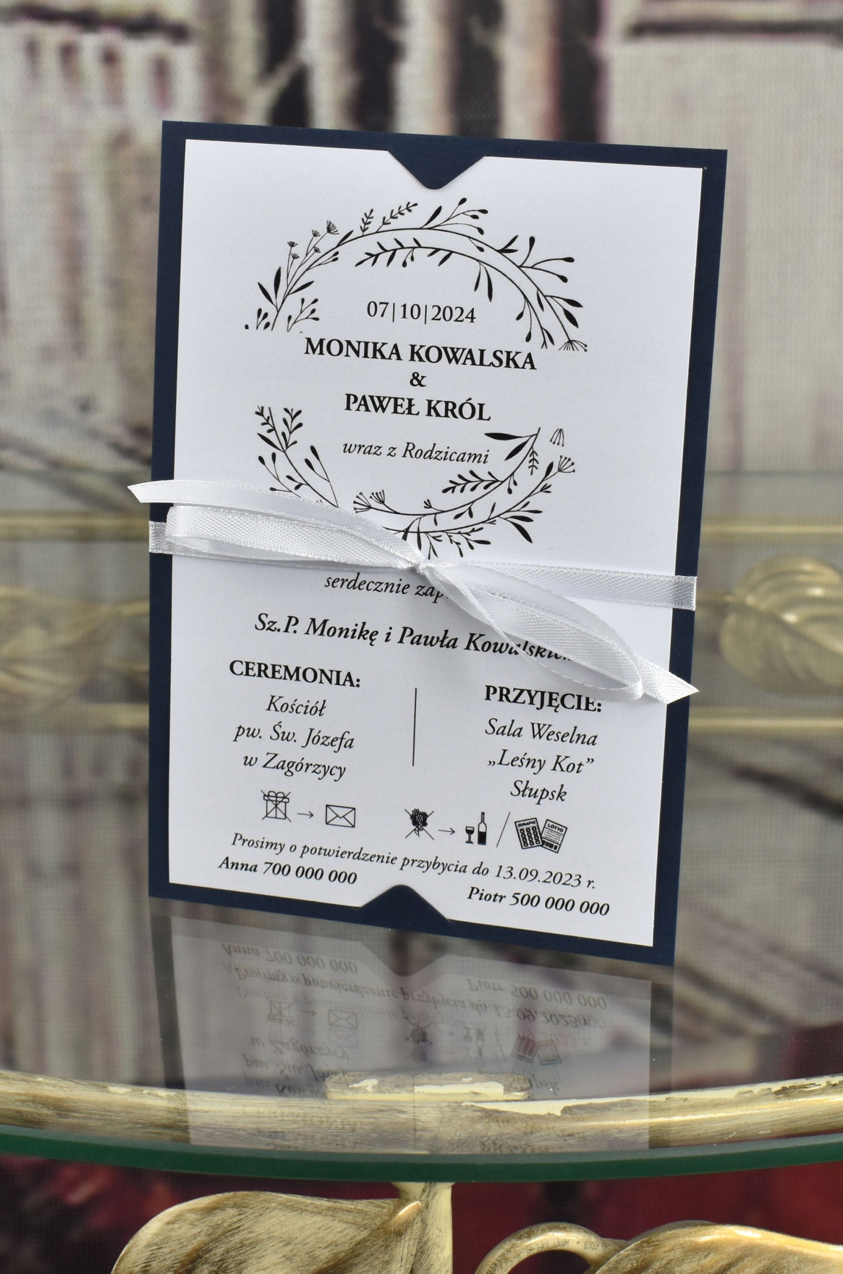 Zaproszenia na ślub kościelny, cywilny Marka inny