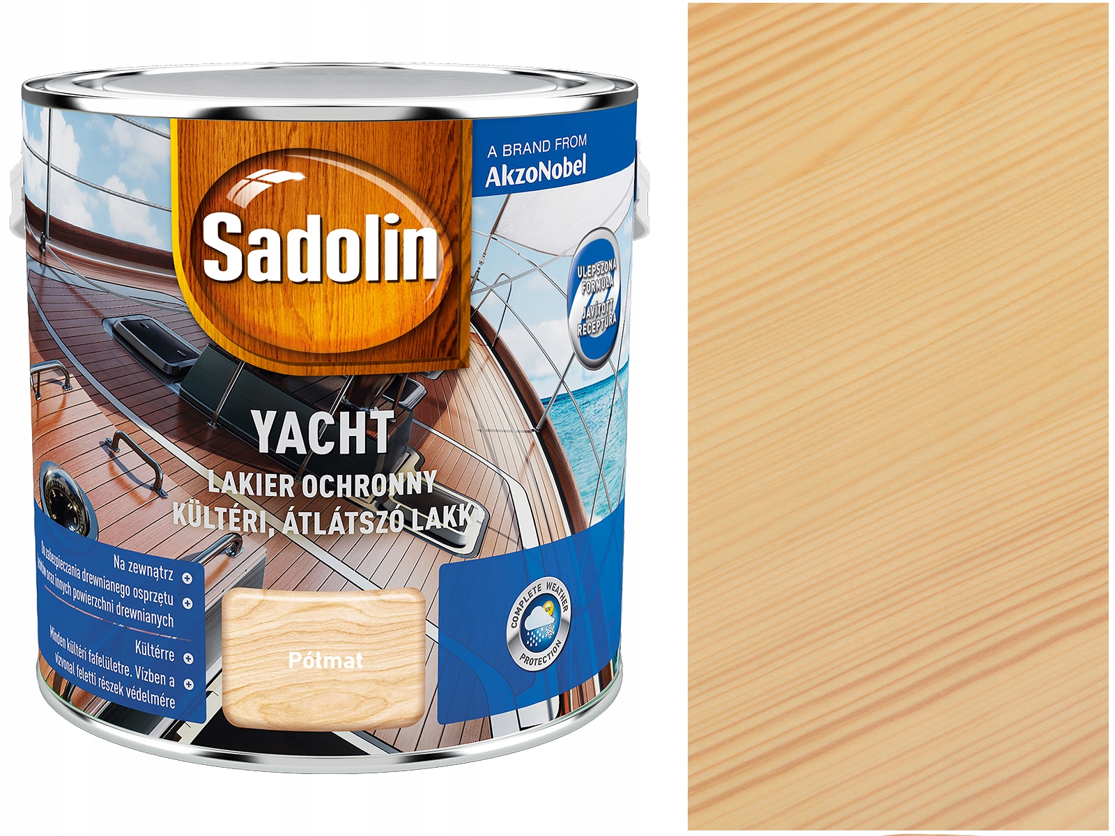 Sadolin Yacht Lakier Jachtowy Zewnętrzny Bezbarwny Połysk 2.5L