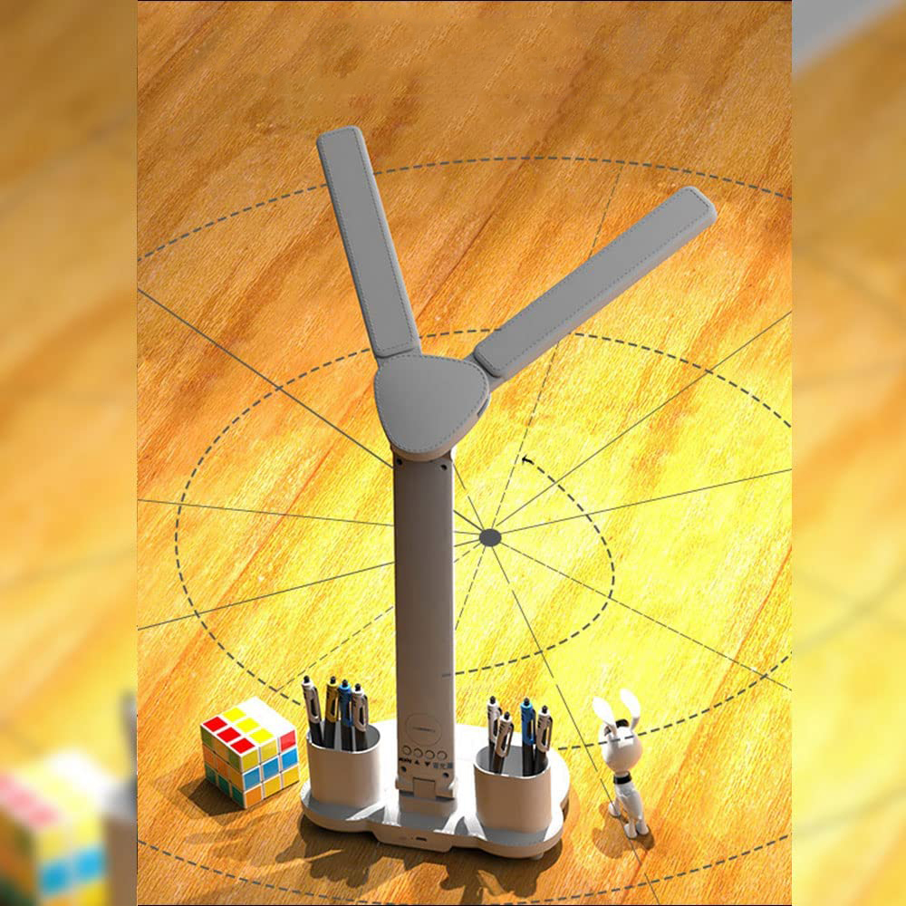 LAMPKA BIURKOWA LED, LAMPKA LED CHRONIĄCA OCZY, PODWÓJNA GŁOWICA LAMPA Zasilanie akumulatorowe