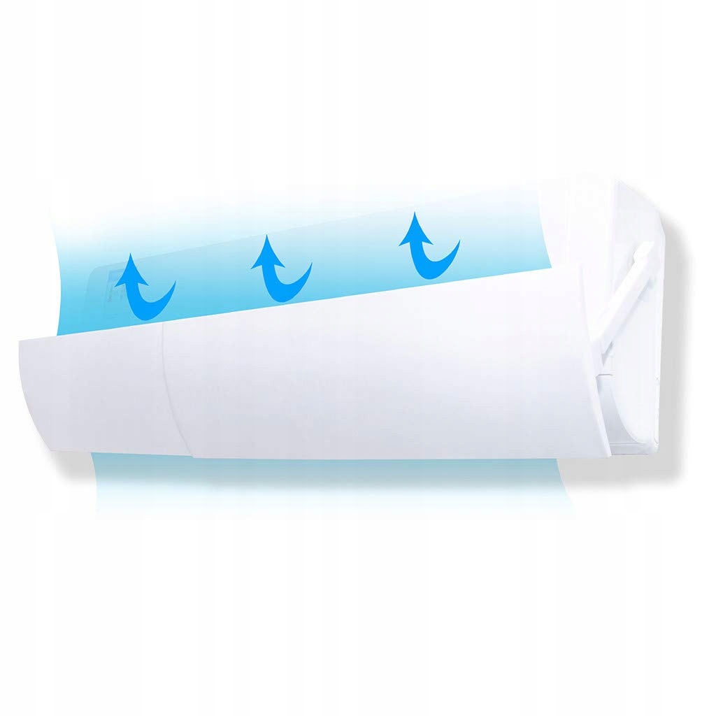 Klimatizační deflektor větru nastavitelný 180° bílý 116 cm