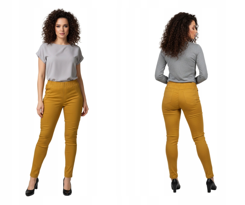 Kalhoty zúžená nohavice Cevlar barva hořčice medová, velikost 50