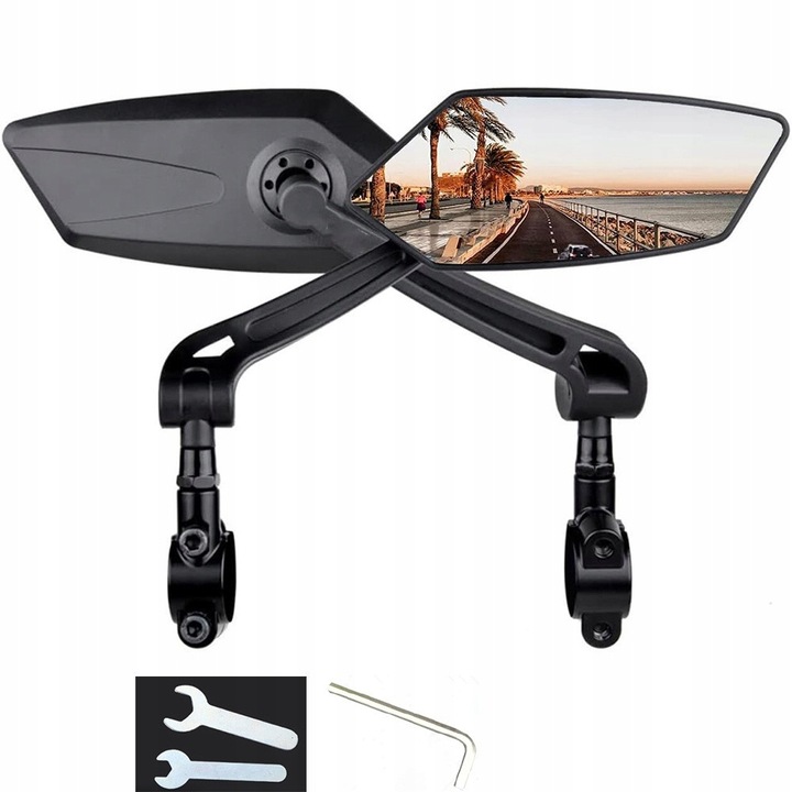 2 SZTUKI LUSTERKA ROWEROWEGO HD, REGULOWANE O 360°