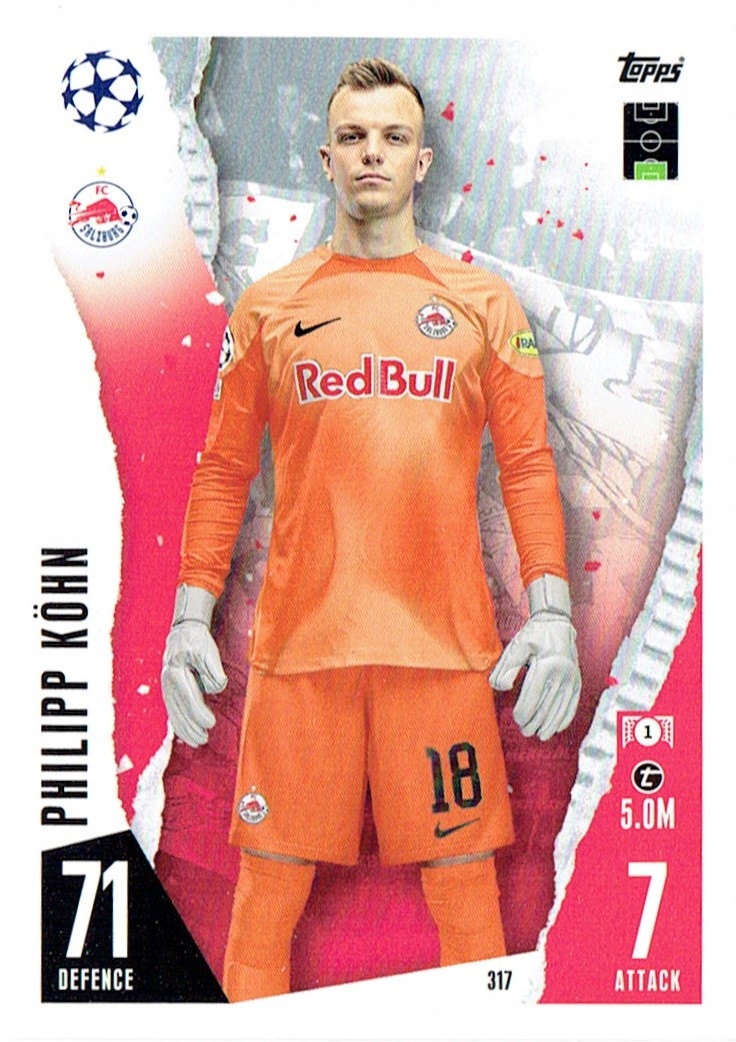 Topps Match Attax 23/24 Karta Team Mate Salzburg 317 Philipp Kohn