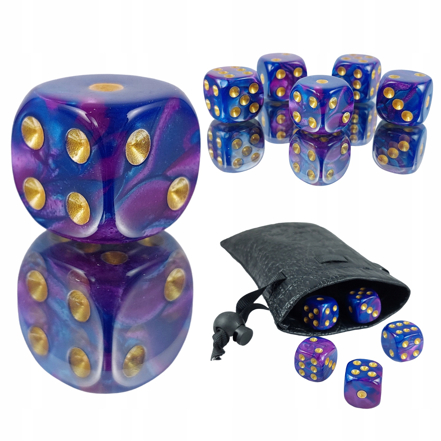 KOSTKA K6 1,6 CM RPG GWIEZDNY MEDALION KOŚĆ SZEŚCIOŚCIENNA