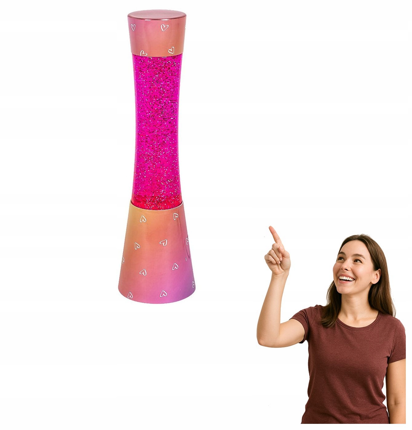 Dekorativní stolní lampa růžová do dívčího pokoje Láva Rabalux