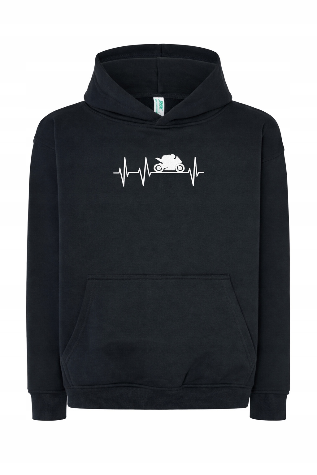 Mikina s kapucí linie života motocykl výšivka velikost 3XL