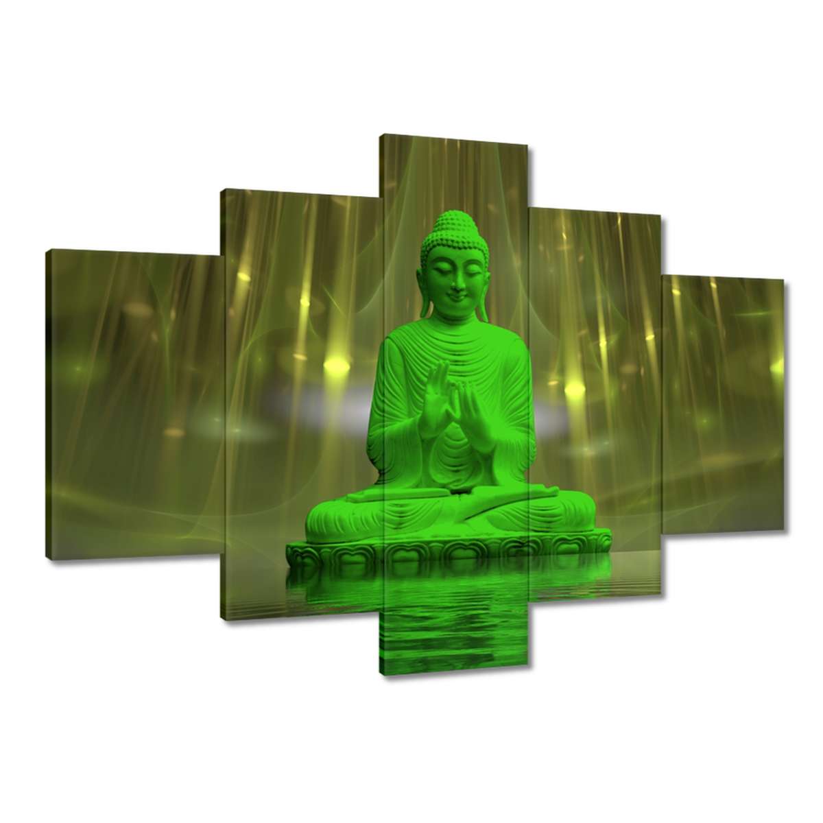 Obrazy 150x105 Zelený Buddha Buddhismus