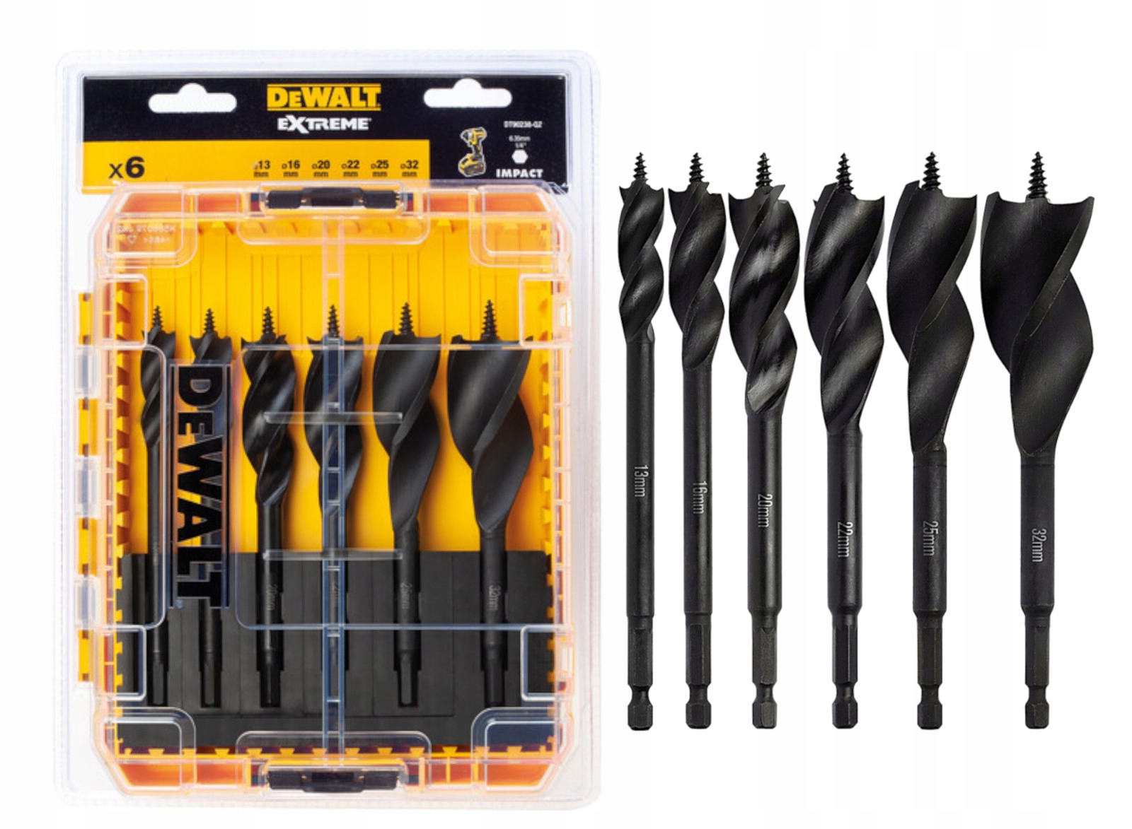 

Wiertła do drewna samowiercące 6szt. DeWALT