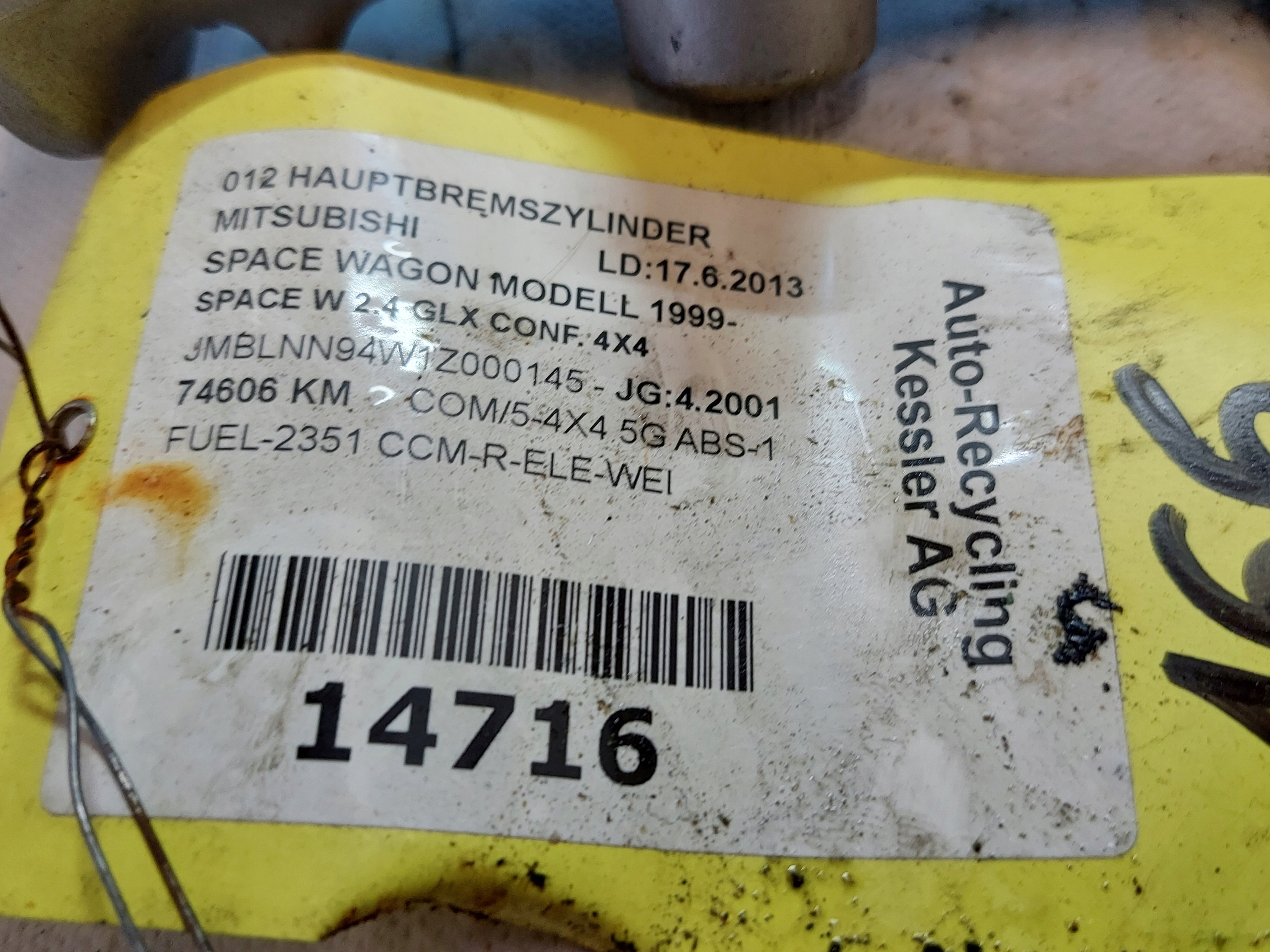 Servofreno SPACE WAGON 2.4 2001R NABCO