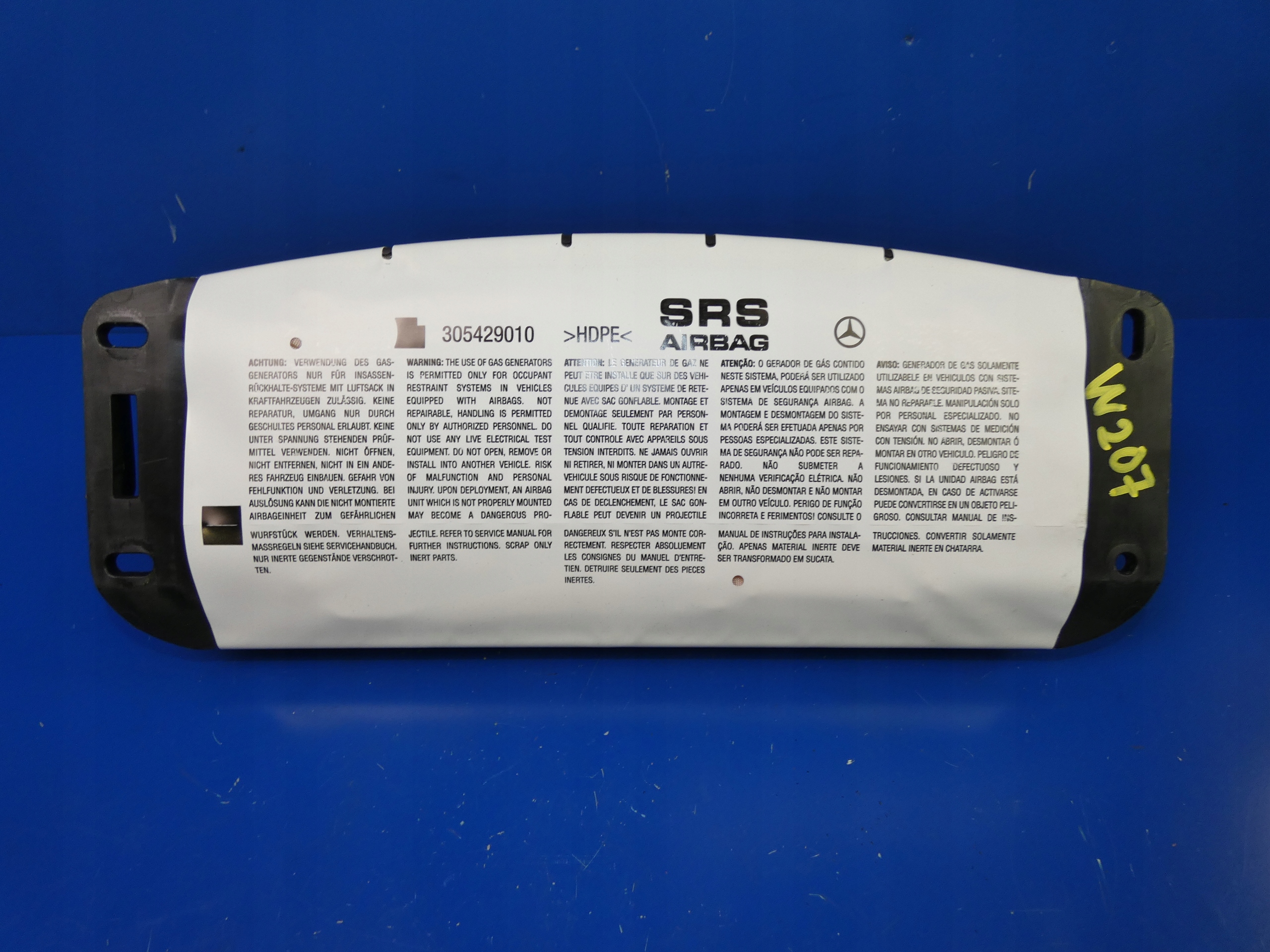 MERCEDES E W207 C207 AIR BAG passenger airbag