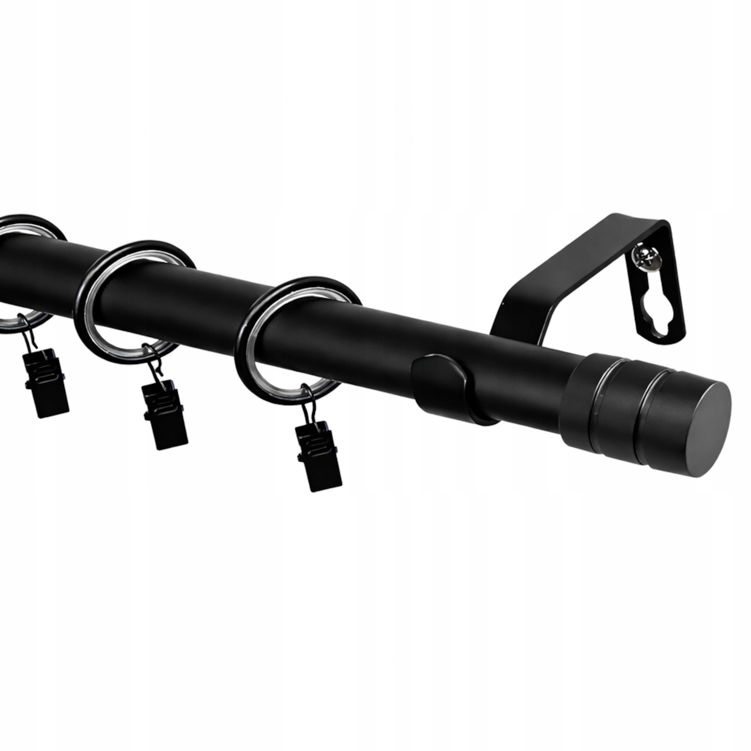 Garnýž kovový Loft 19mm MIX Koncovek Černý Mat 380cm