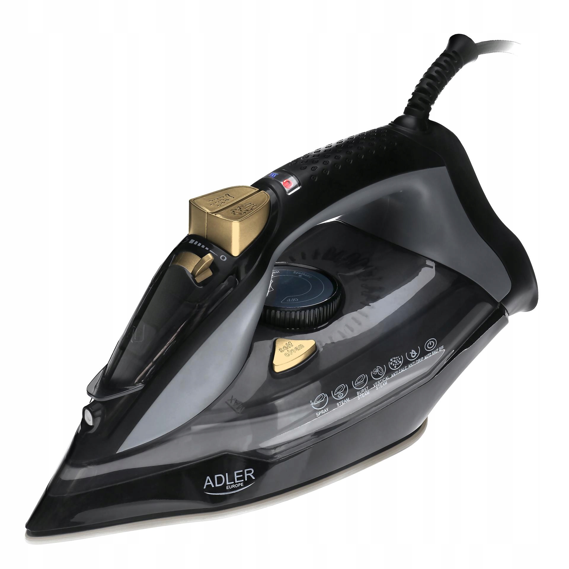 Żelazko Parowe Adler AD 5038 3000W 5 Funkcji Ceramiczna Stopa