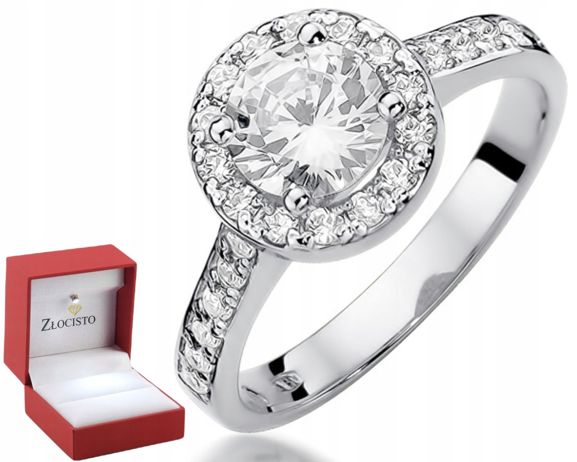 Bílé Zlato prstýnek s diamanty 0,74 ct Gravírování 585