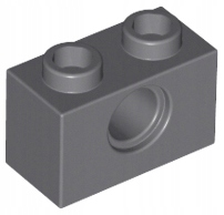 

Lego 3700 Klocek 1x2 z otworem c. szary Dbg 2szt N