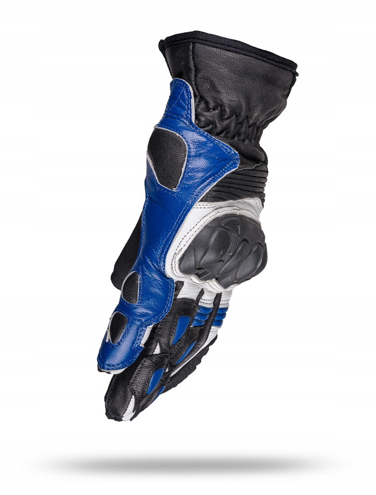 WOLF RĘKAWICE MOTOCYKLOWE ZE SKÓRY BANDIT BLACK WHITE BLUE XL Producent Wolf