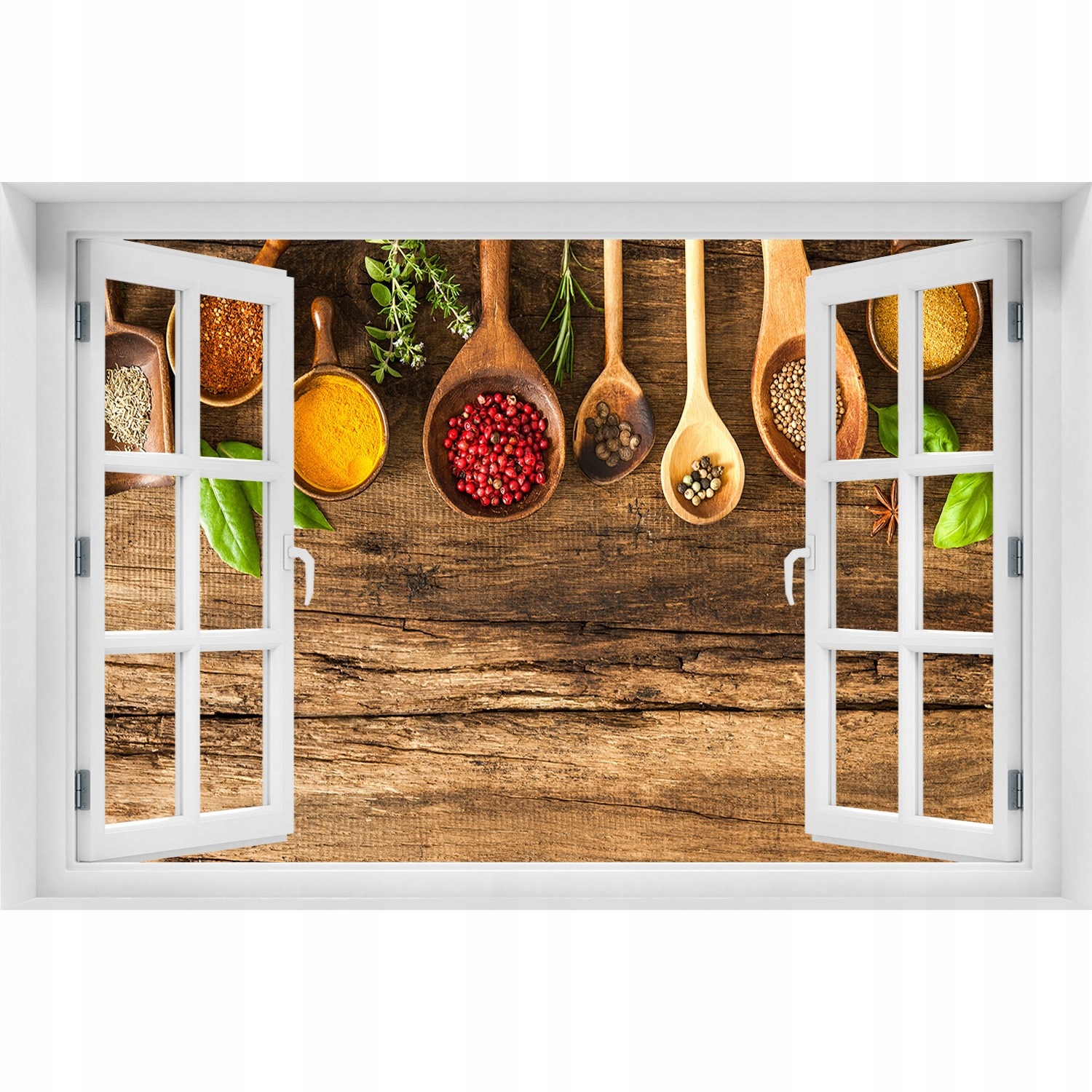 

Samoprzylepna naklejka Przyprawy drewno 150x100