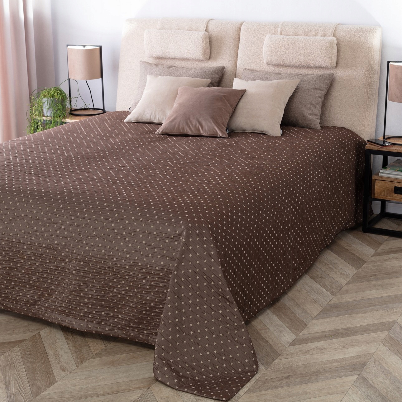 Dekoria Pled Anthony 260x260cm čokoládově hnědá