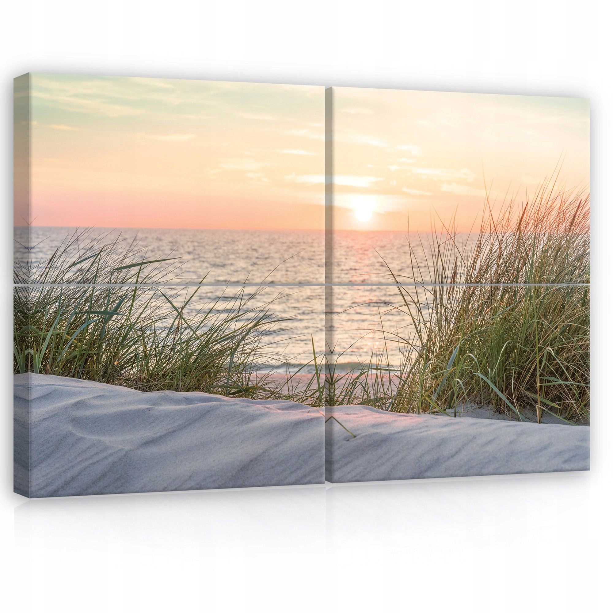 Obraz 120x80 Západ slnka východ more pláž pokoj príroda pastel harmónia