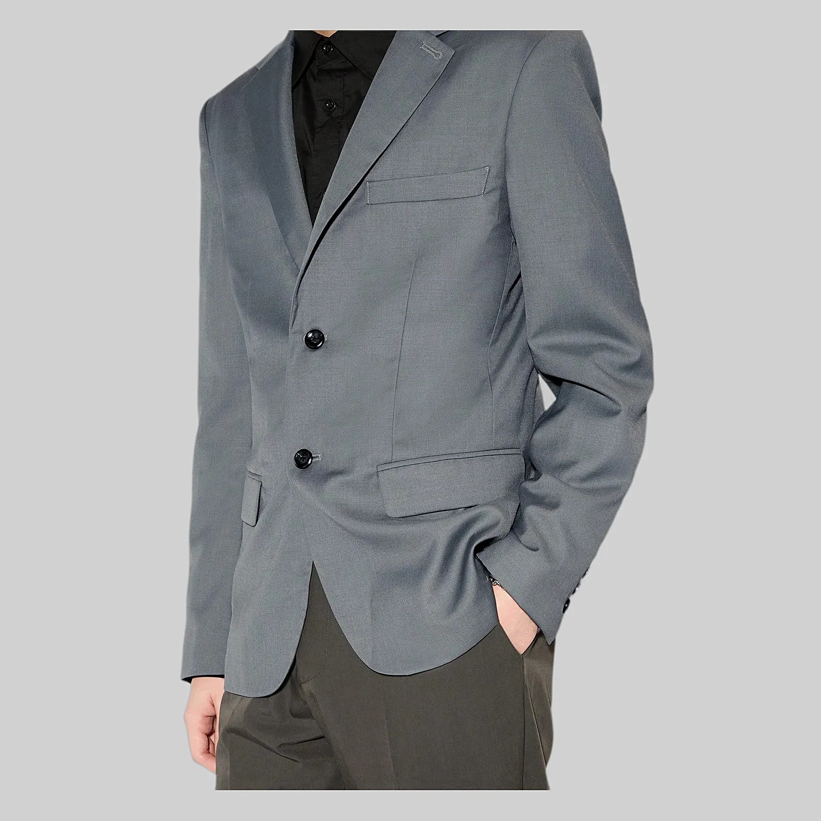 Sako obchodní elegantní stylová šedá XL