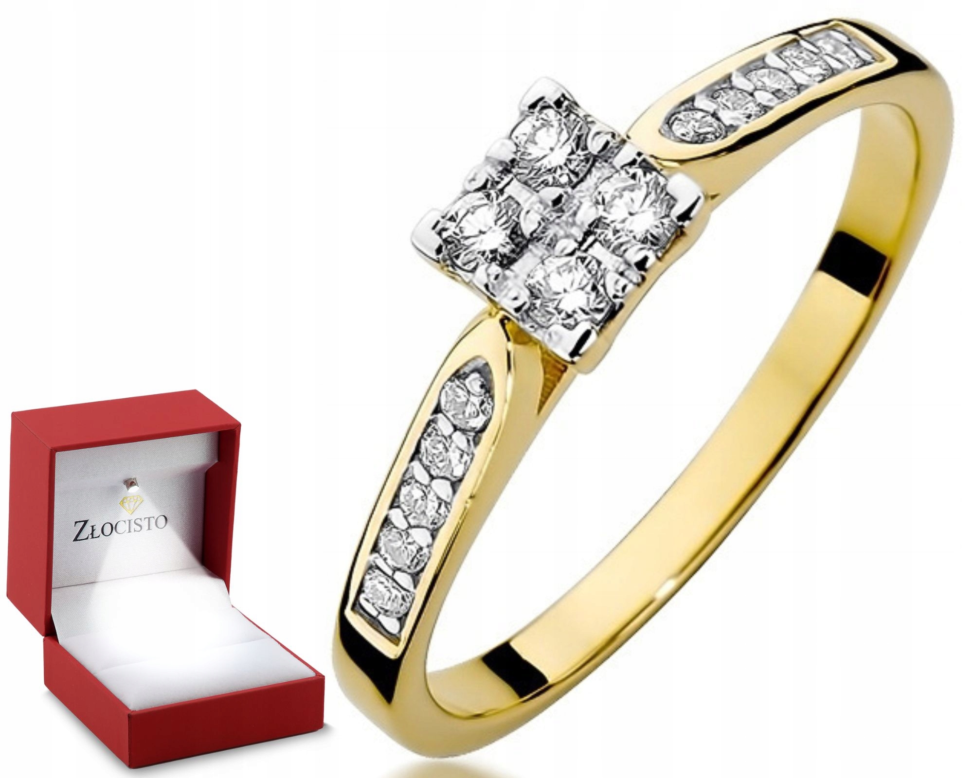 Prstýnek S Brilianty 0,16 Ct 585