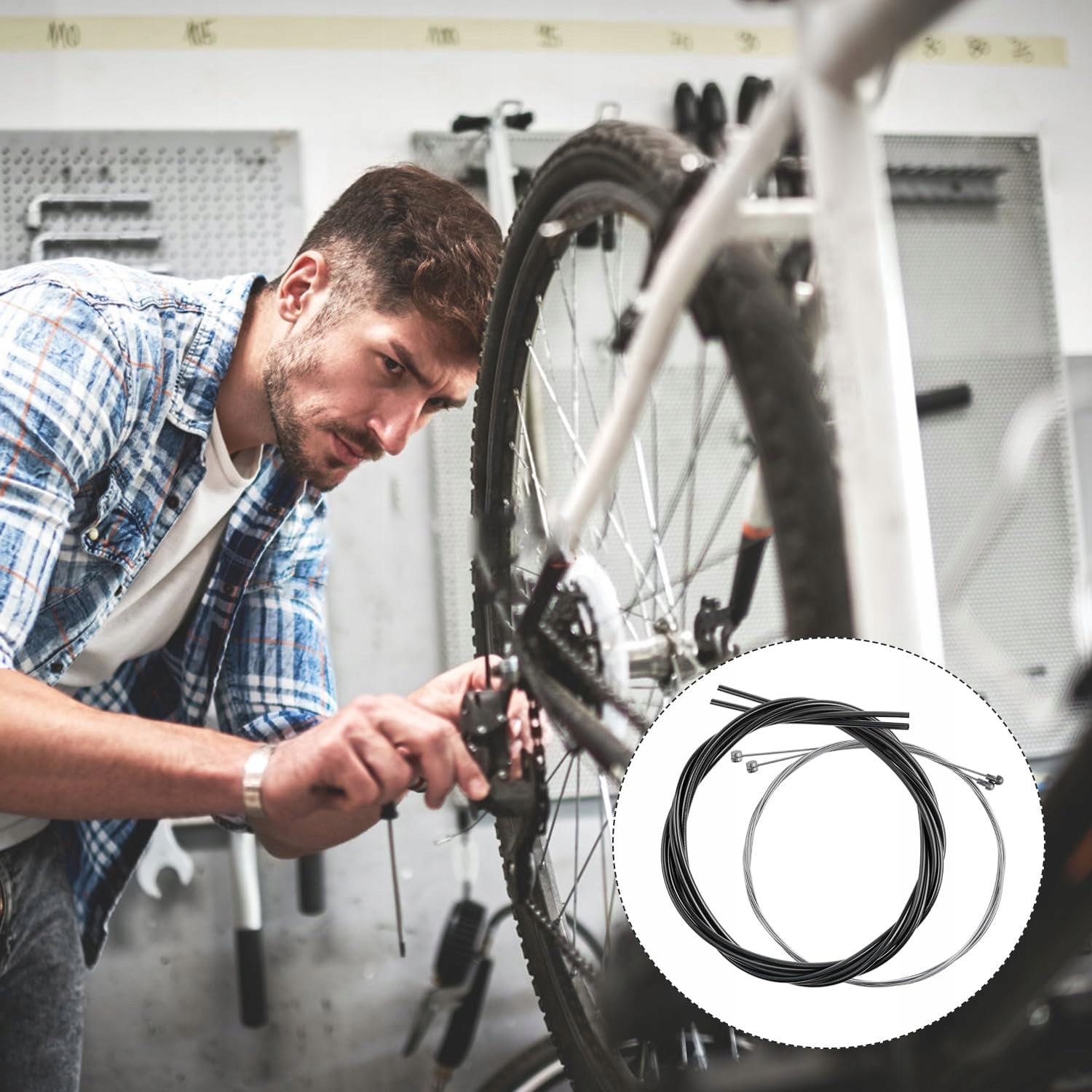 ZESTAW DUŻY LINKI PANCERZE KOŃCÓWKI NA ROWER DO HAMULCÓW I PRZERZUTEK LINEK EAN (GTIN) 5905723008829