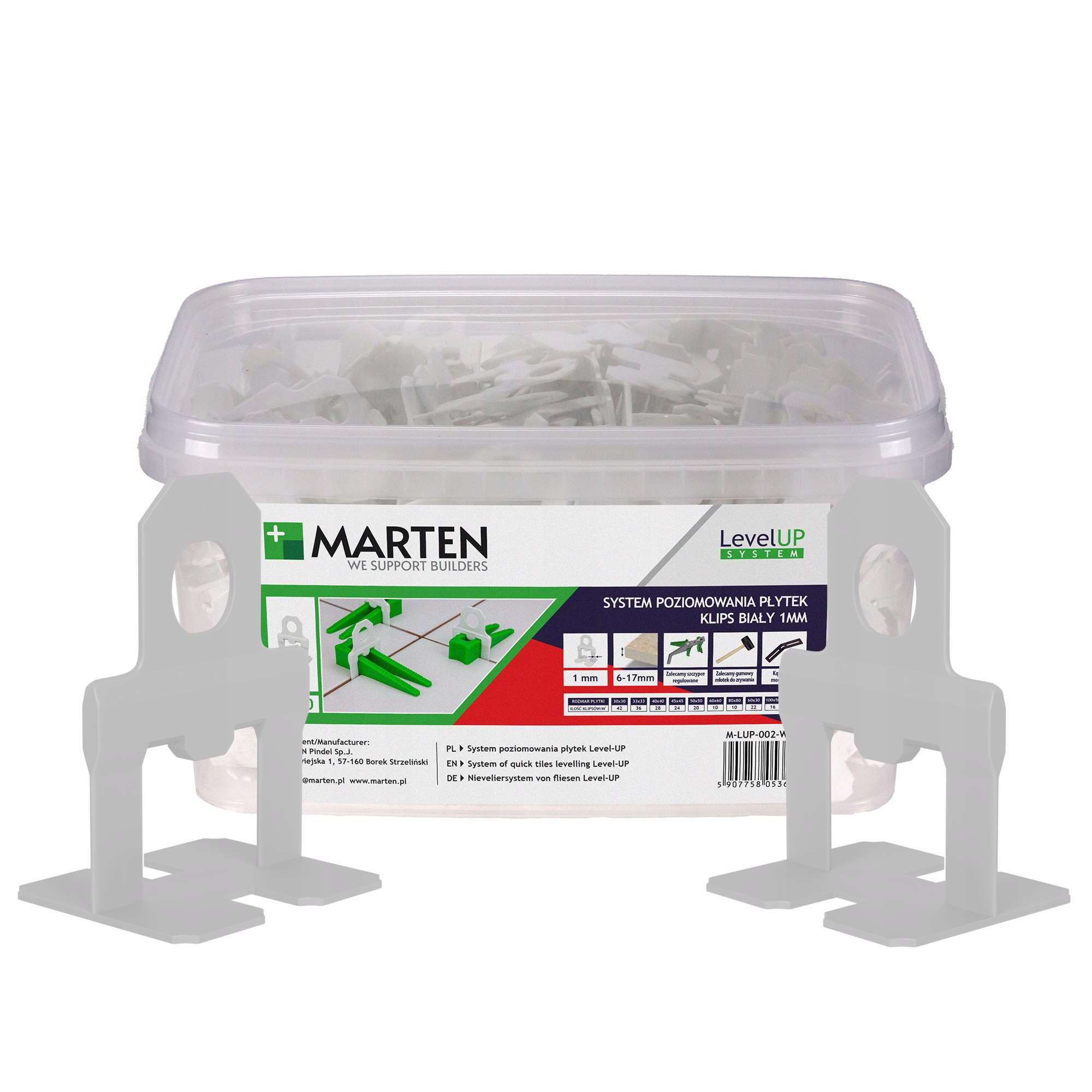 

Szybki System Poziomowania Płytek 200 Klipsów 1MM