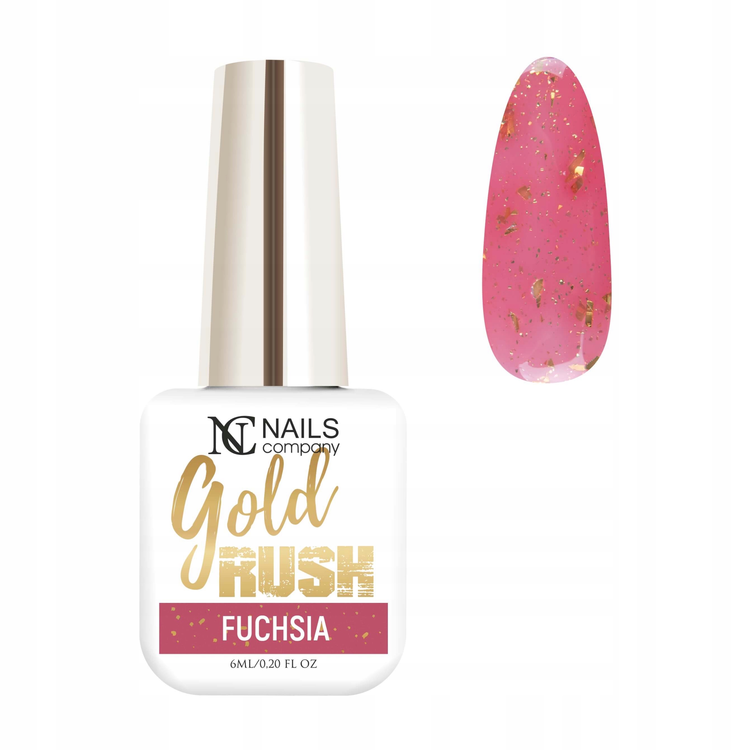 LAKIER HYBRYDOWY GOLD RUSH FUCHSIA NC 6 ml