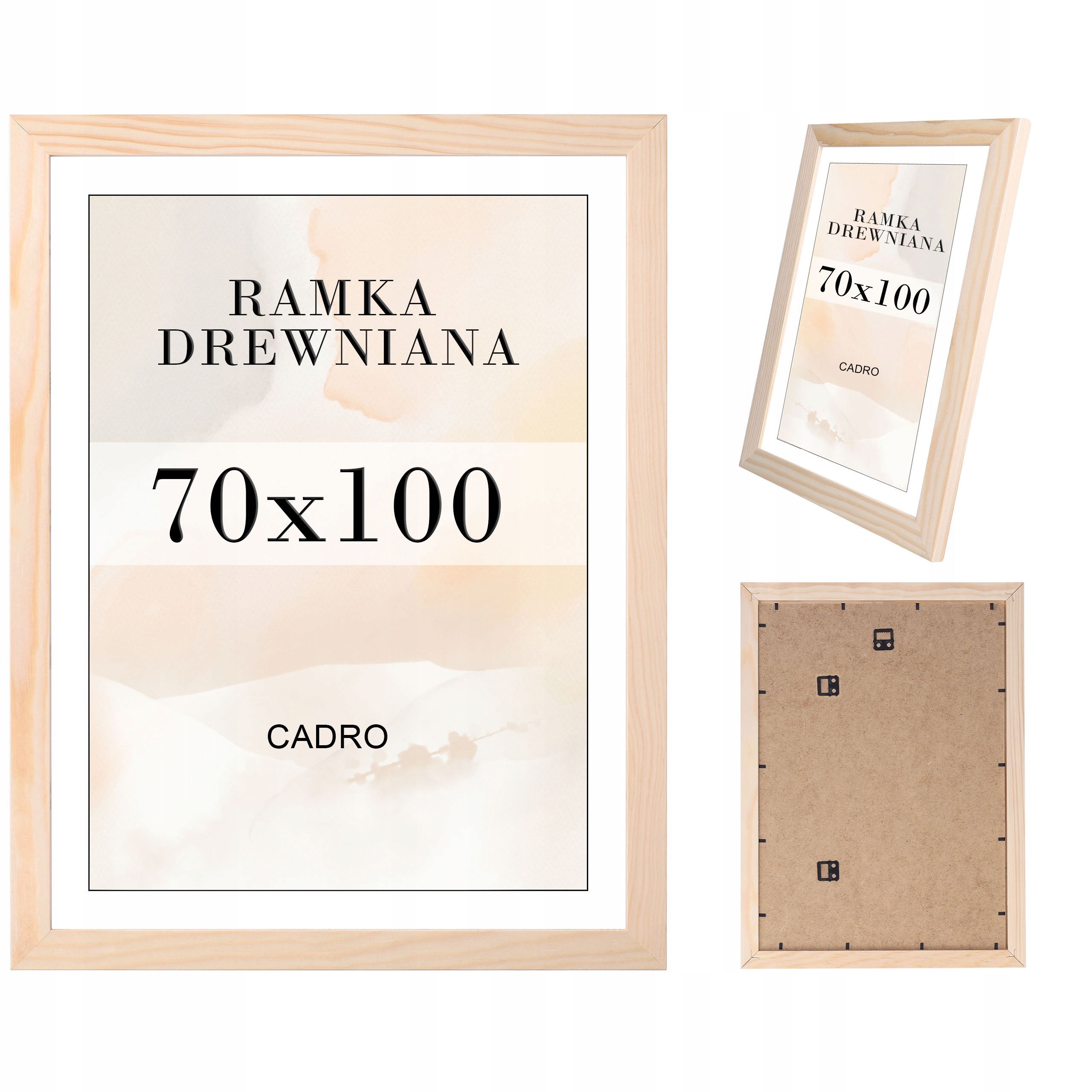 

Ramka 70x100 ramki na zdjęcia ramka B1 sosnowa