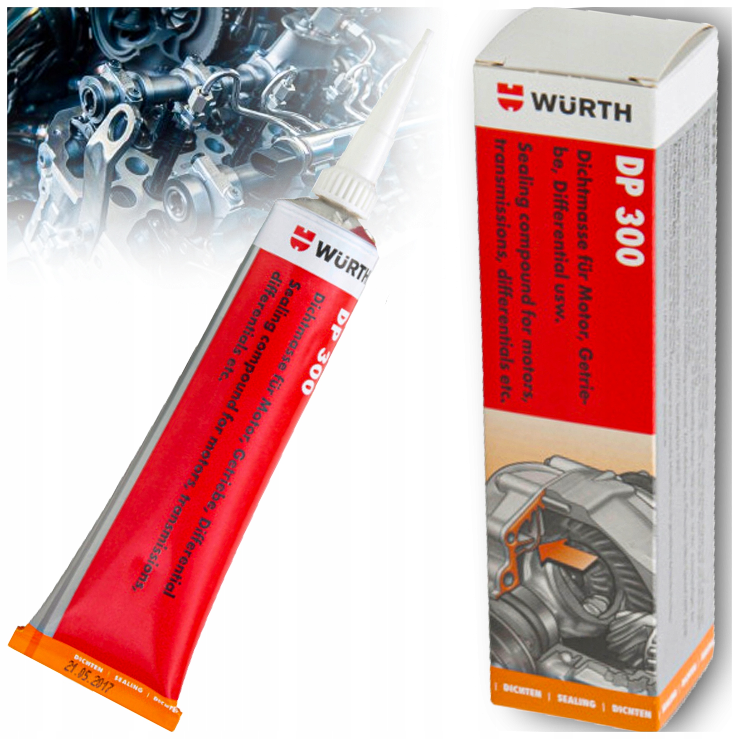 Těsnící hmota pro motor, plastové pouzdro 80 ml Wurth