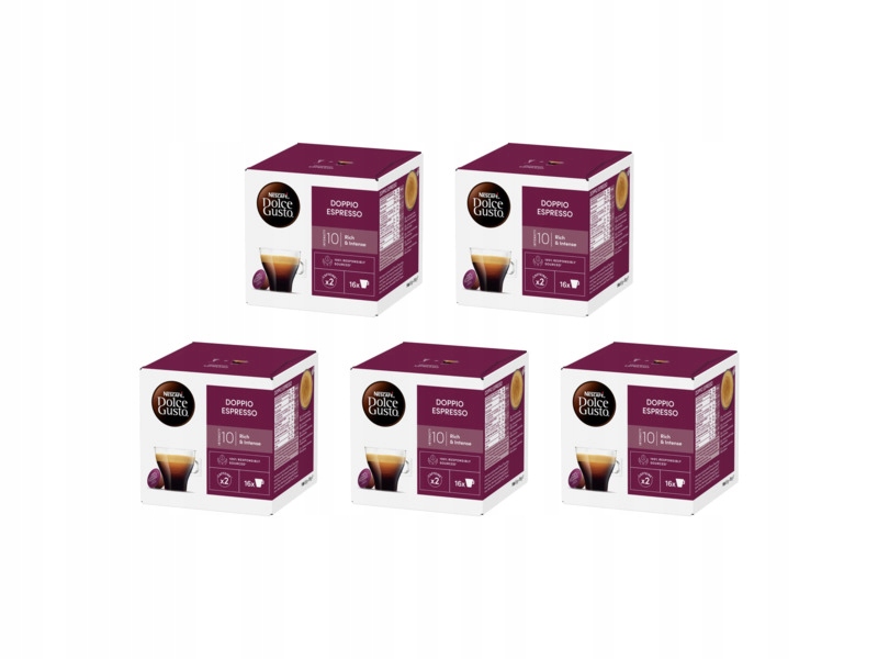 Kapsułki Nescafe Doppio Espresso do ekspresu Nescafe Dolce Gusto 5x16szt.