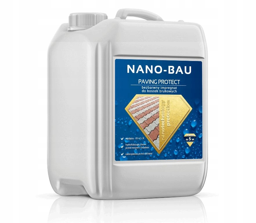 Nanoochrona kostki brukowej Nano-bau 10L Impregnat Hydrofobowy na 5 lat eco