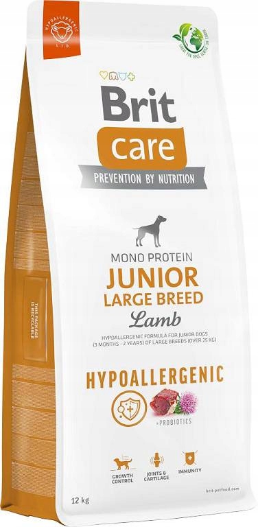 Brit Care Junior Large Lamb z jagnięciną dla szczeniąt ras dużych 12kg