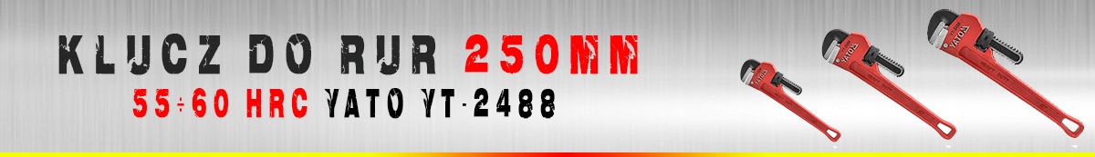 YATO KLUCZ DO RUR STILLSON CR-MO 250MM YT-2488 Typ klucza typu stillson