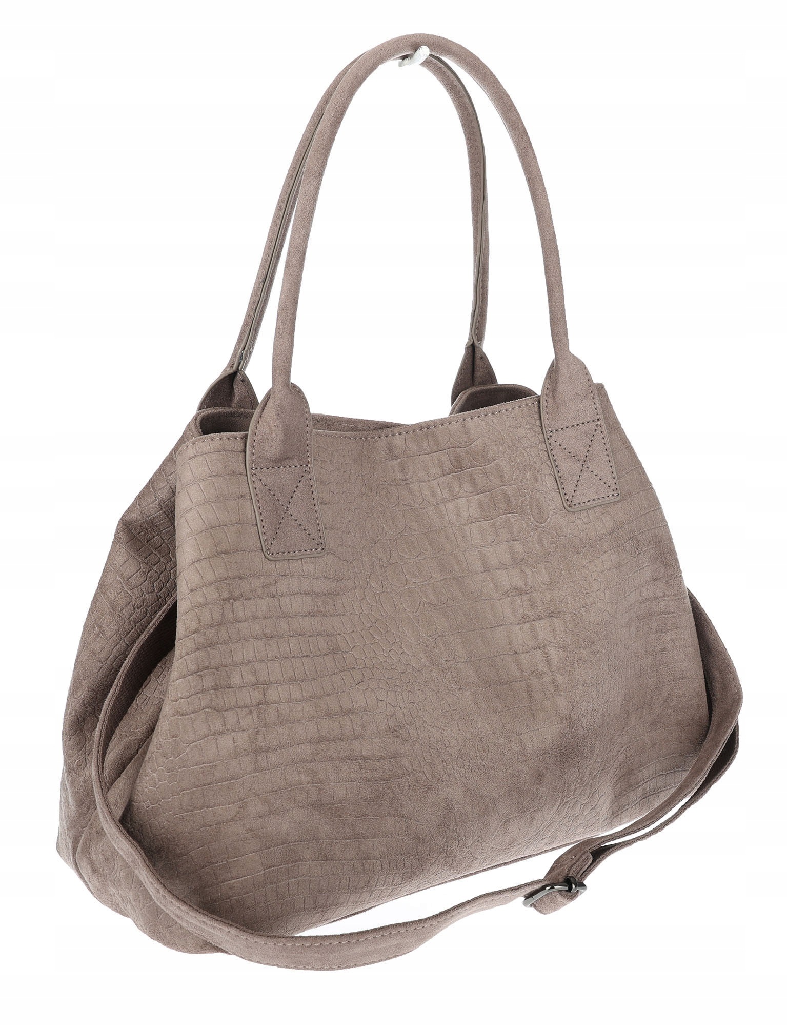 Dámská shopper kabelka semišová módní lehká taška L540 Béžová Mud