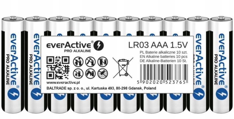 

EverActive Baterie alkaliczne Pro Alkaline LR03AAA