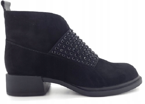 Semišové Kotníkové Boty Loretta Vitale C219 Černá r39